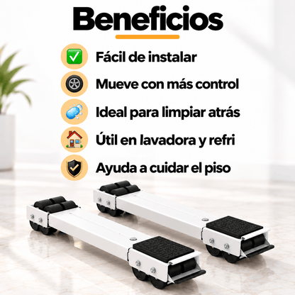 Soporte con ruedas para Refri y Lavadora