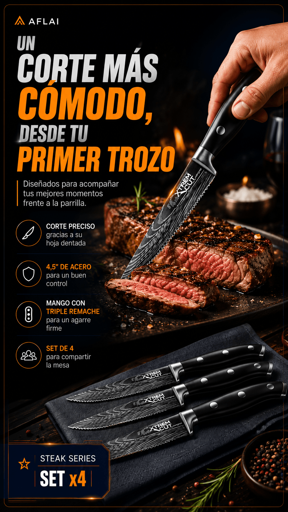 Set Cuchillos de Carne